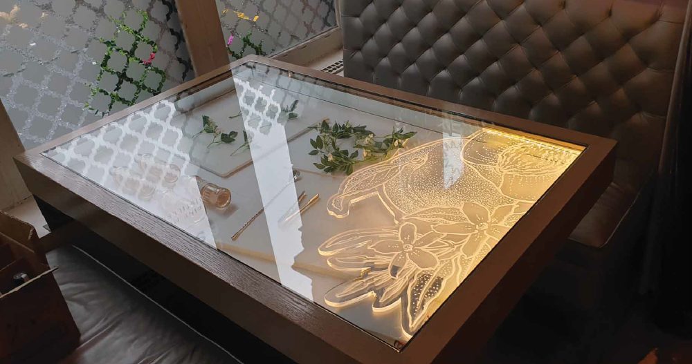 bespoke glass table design