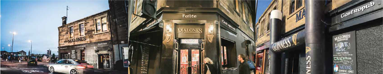malones-signage malones in edinburgh